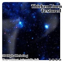 Renaiss 42 x 63 Inch Galaxy Curtains for Kids Bedroom Outer Space Nebula Universe Light Filtering Curtains Fantasy Starry Sky Curtain Decor for Living Room Rod Pocket Window Drapes 2 Panels