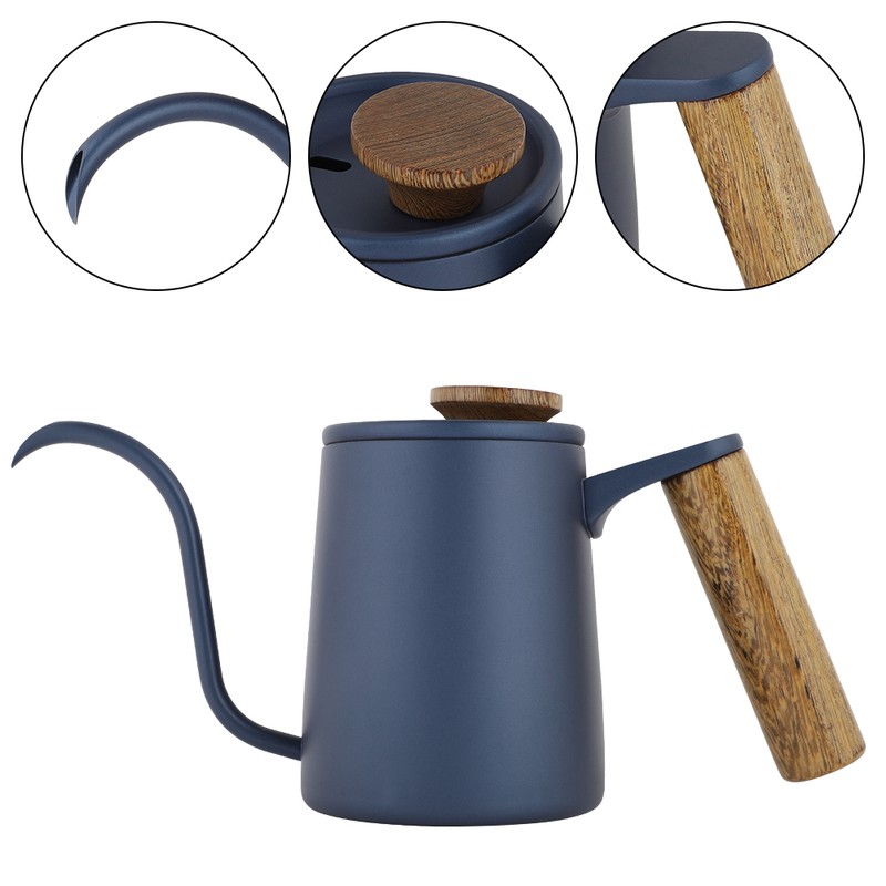 350ml Fashion Stainless Steel Handle Drip Coffee Pot Long Gooseneck