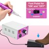 30000 RPM Professional Nail Drill Machine with Foot Pedal, Electric