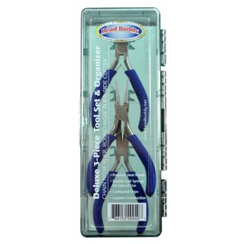 Bead Buddy Deluxe Tool Set-3 Essential Tools for Beading - Chain Nose Pliers, Round Nose Pliers, Side Cutter