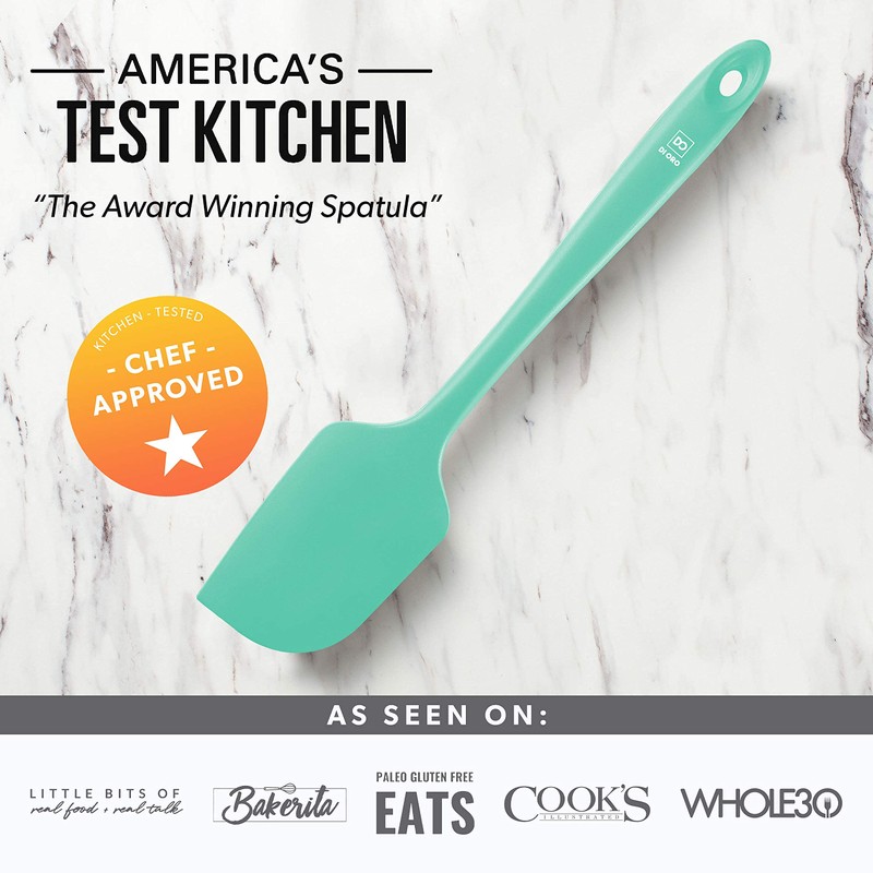 DI ORO Silicone Spatula Set - Rubber Kitchen Spatulas for