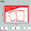 2026 One Month to View Monthly Planner Calendar Wall Hanging