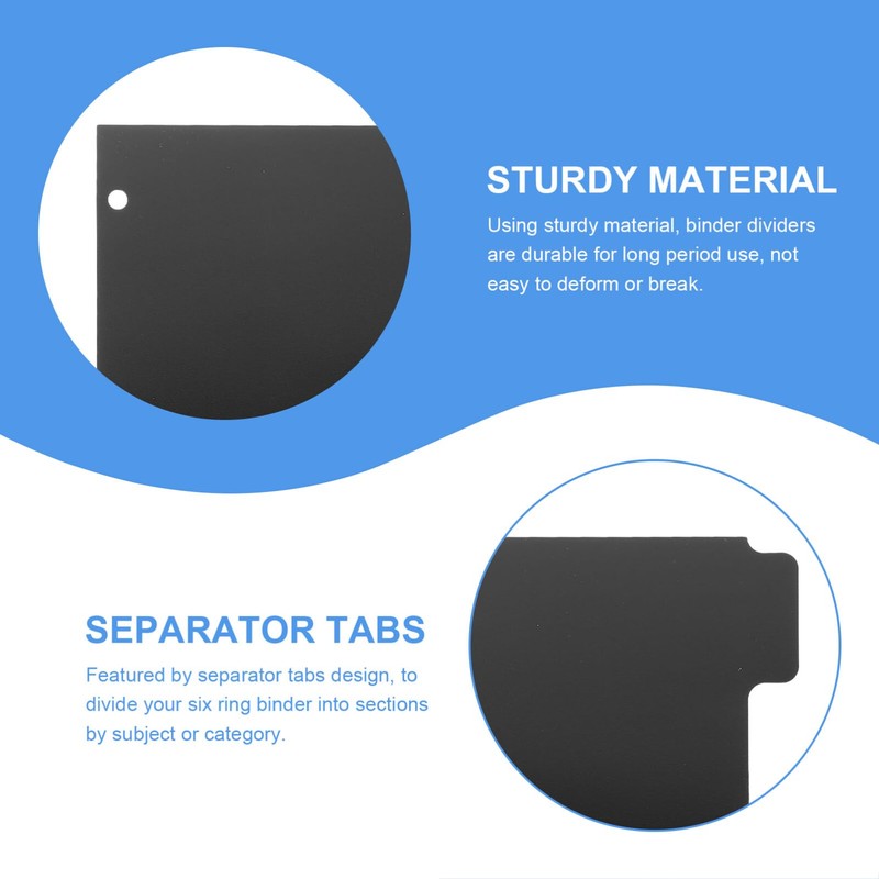 5 Sheets tag labels binders binder clips binder paper dividers