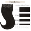 Caliee 18Inch Clip in Hair Extensions Real Human Hair Color