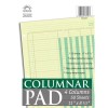 Norcom Columnar Pad, 4 Columns, 11 x 8.5 Inches, 50