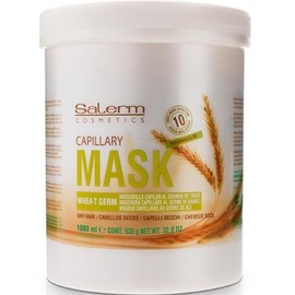 Salerm Cosmetics Mascarilla Wheat Germ Capillary Mask, Hair Collagen Mask, for Dry Hair with Provitamin, 33.7 Ounce  Haircare Hair Collagen Treatment - Specification: 1000 ML / 33.81 FL OZ