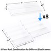 MIUKAA Clear Acrylic Spice Drawer Organizer, 4 Tier- 2 Set