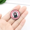 Stay Pawsitive Pink Cat Paw Cartoon Cowboy Brooch Enamel Pins