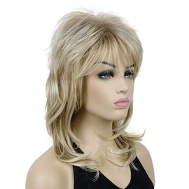 Lydell Long Shaggy Layered Classic Cap Synthetic Women Cosplay Wigs Blonde