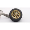 AUTOartDESIGN 8 Spokes Wheel Key Chain (Gold)