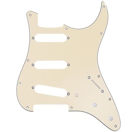 Musiclily Pro 72 11 Hole Stratocaster Pickguard for Japanese Fender Japan Strat Electric Guitar, Cream 3P