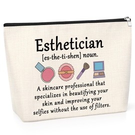 Esthetician Gifts for Women Esthetician Definition Makeup Bag Beauty Magician Cosmetic Pouch Birthday Christmas Graduation Present for Friends Colleague Daughter Girl Zipper Bag