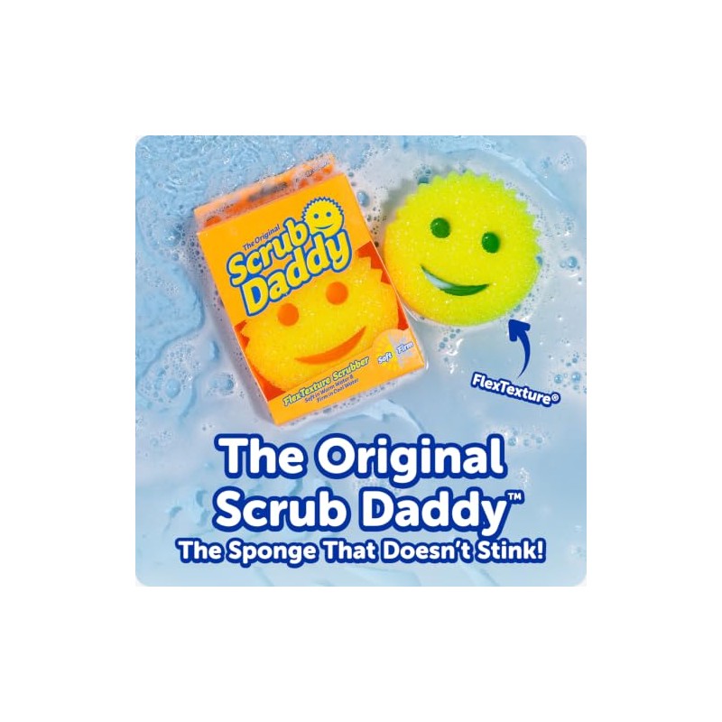 Scrub Daddy Esponjas de Color – Esponjas multiusos para platos