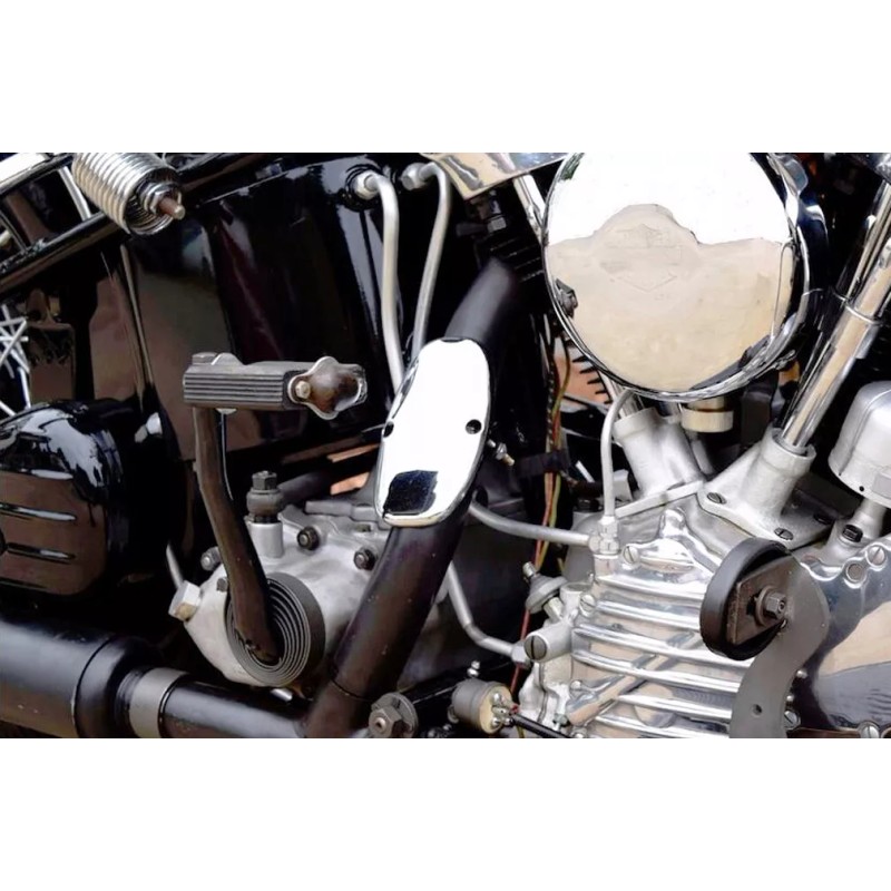 AAOK 1945 style BOOT GUARD HEAT SHIELD for Harley Exhaust