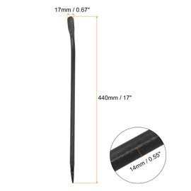 HARFINGTON 2pcs Line-Up Pry Bar 17" Length 0.6" Rod Dia Carbon Steel Hexagonal Crowbar Sleever Bar Connecting Bar for Prying and Aligning