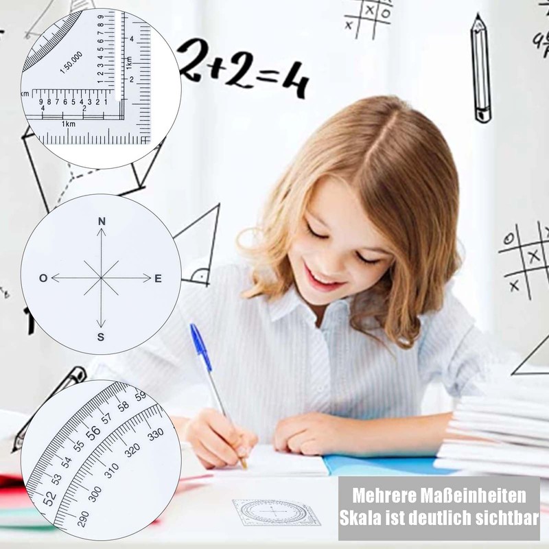 FLEXNOVA Set of 4 Plan Pointers, Protractor Template for Tactical