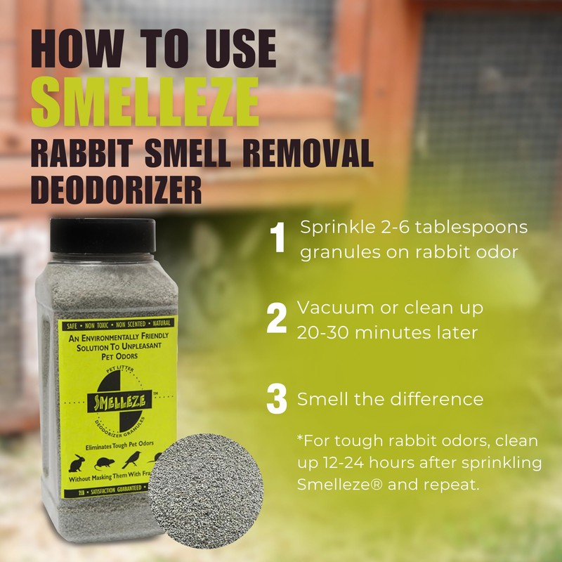 SMELLEZE Natural Rabbit Odor Eliminator Deodorizer: 2 lb. Granules Removes