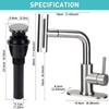 Bietor Bathroom Sink Faucet with 4 Mode Pull Down Sprayer,