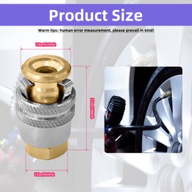 1/4 FNPT Closed Brass Tire Chuck Locking Quick Connect Heavy Duty Locking Tire Chuck for Compressor Accessories (3 Pack)