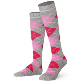 Mysocks Knee High Socks for Women and Men - Breathable Combed Cotton Seamless Toe Colorful Unisex Long Socks - Casual Golf Knee Length Socks