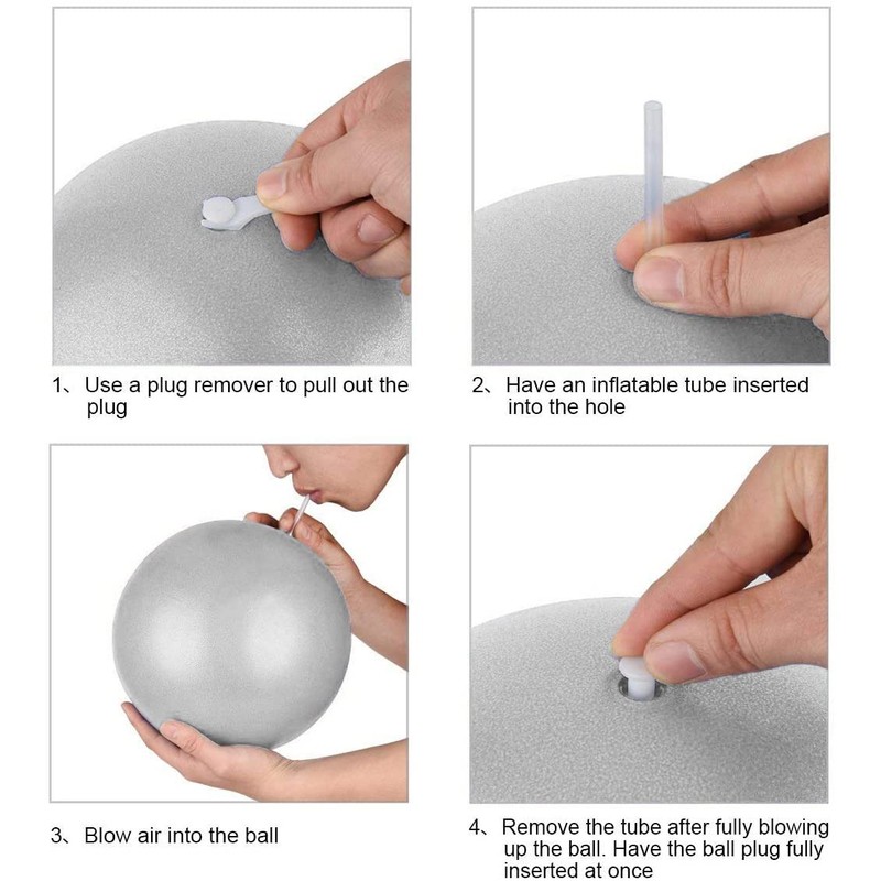 2 Pack Exercise Balls, 9.8 Inch Pilates Balls Barre Balls