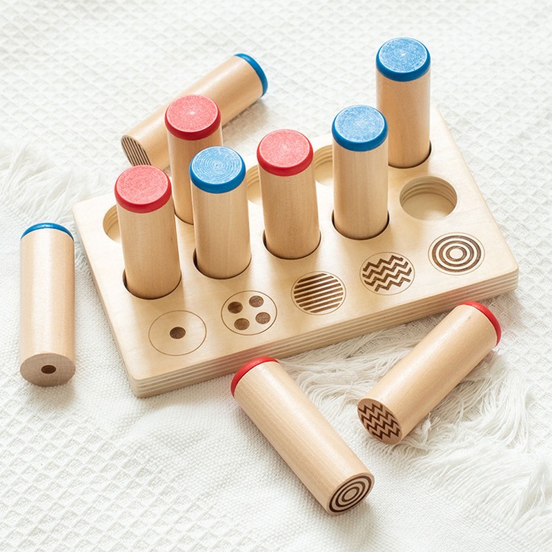 Wooden Sound Cylinders Toy Sensory Integration Training Educational Sound Stick