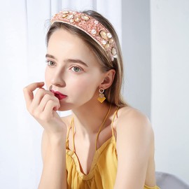 Rthfoo Rthfoo Diademas Para Mujer Bling Sparkly Colorful Rhinestone 90S Retro Bandas Para El Cabello De Cabeza Estrecha Accesorios Decorativos De Lujo Para El Cabello Accesorios Para El Cabello-Azul T