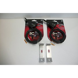 Lot of 2 CodyCo Aluminum Security Brackets Made to Fit Yeti Tundra Cooler with Master Python Cable Locks