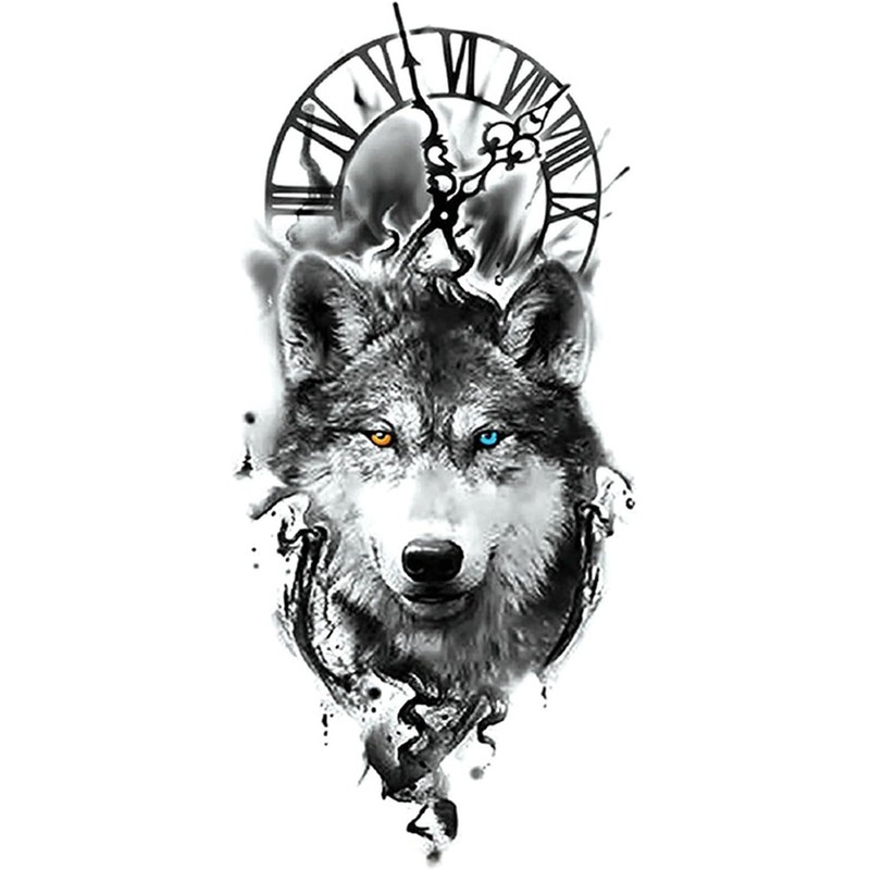 6 Hojas De Pegatinas De Tatuajes Temporales Impermeables De Animales