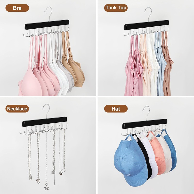 TOPIA HANGER 2 Pack 2 in 1 Belt Tie Hanger
