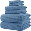 Polyte Set de 6 Toallas de Baño Microfibra Waffle Secado