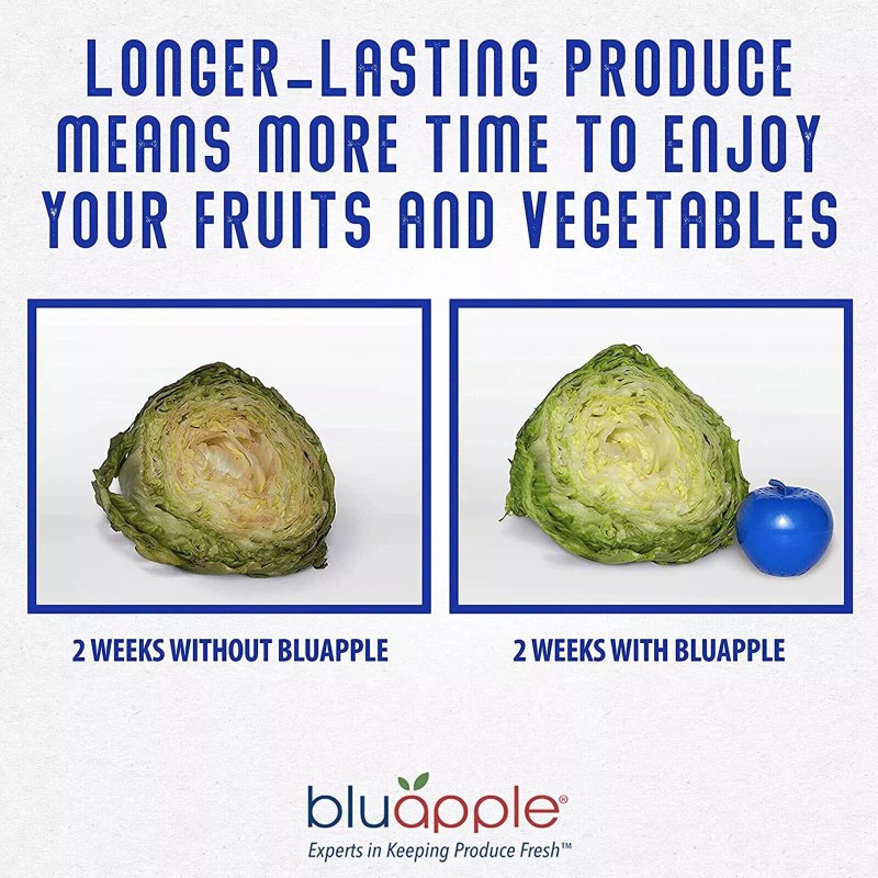 BluApple 2-PK 4 Bluapple Produce Saver Keeps Fruits & Vegetables