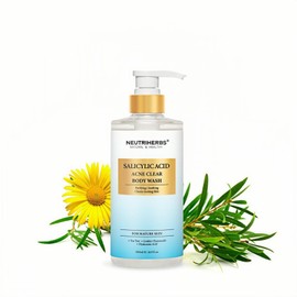 Neutriherbs Acne Body Wash, Anti Acne/Prone Skin Shower Gel For Women And Men, Daily Shower Soap With Salicylic Acid - Grapefruit Scent 16.9 Fl.Oz