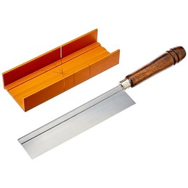 Olson Saw 35-241 Fine Kerf Saw 35-550 42 tpi with Aluminum Thin Slot Miter Box, Slot Size .014-Inch, Slot Angles 45, 60, 90, Cutting Depth 7/8-Inch, Pack of 1