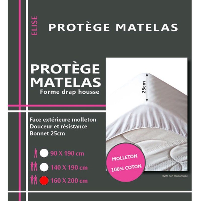 Lovely Casa Hypoallergenic Cotton Fleece Mattress Protector 200 x 160