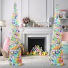 Sosation 2 Pcs 5 ft LED Easter Trees Green Tinsel