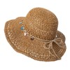 Comhats Women's Summer Straw Hat Foldable Handmade Beach Hat UV