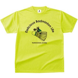 claudio pandiani Badminton Junky Shuttle+1 DryTEE BDJ17002 Fluorescent Yellow Medium