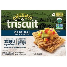 Nabisco Organic Triscuit Crackers, Original ~ 4 boxes 36oz ~ 4 x 9 oz. each ~