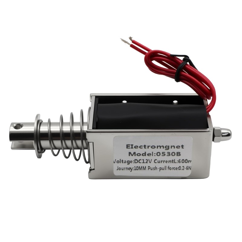 TOMSHIELE DC12V 600mA Push Pull Solenoid, 6N, 10mm Linear Solenoid,