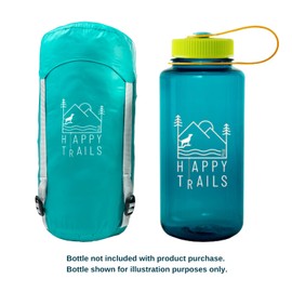 Glacial Blue Ultralight Dog Sleeping Bag with Packable Bed for Hiking, Camping and Outdoor Travel - Medium Size