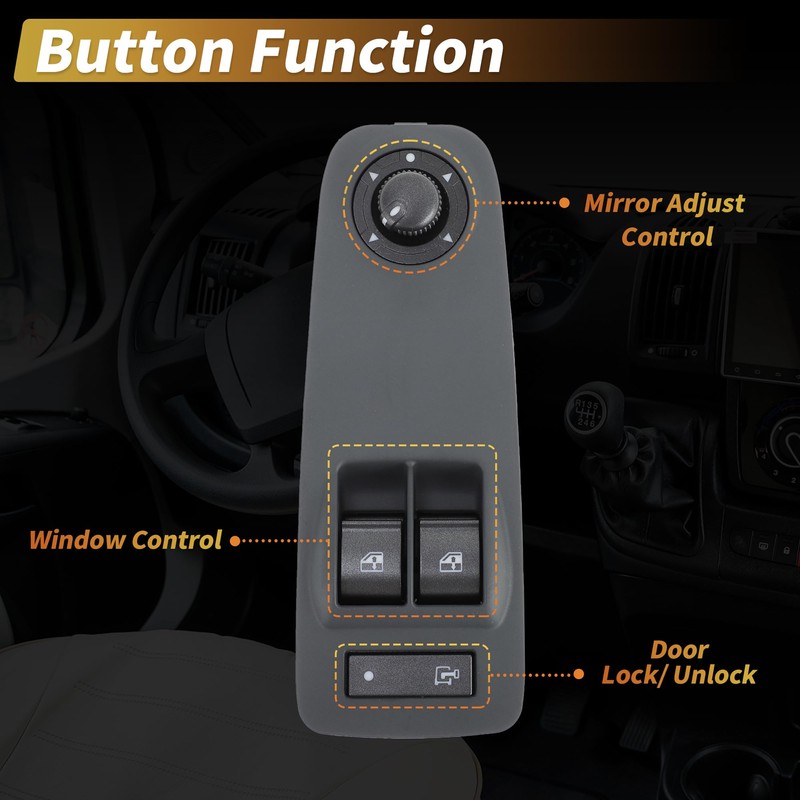A ABSOPRO Front Right Driver Side Power Window Switch for
