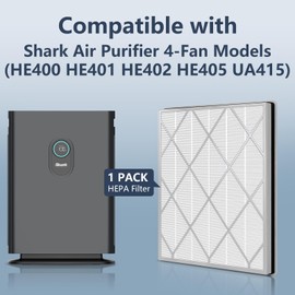 Midiex HE400/HE401/HE405 Filter Replacement Compatible with Shark Air Purifier 4 Model HE401 HE402 HE402 HE405 HE400 Replacement Filter, H13 True HEPA HE4FKPET for Shark