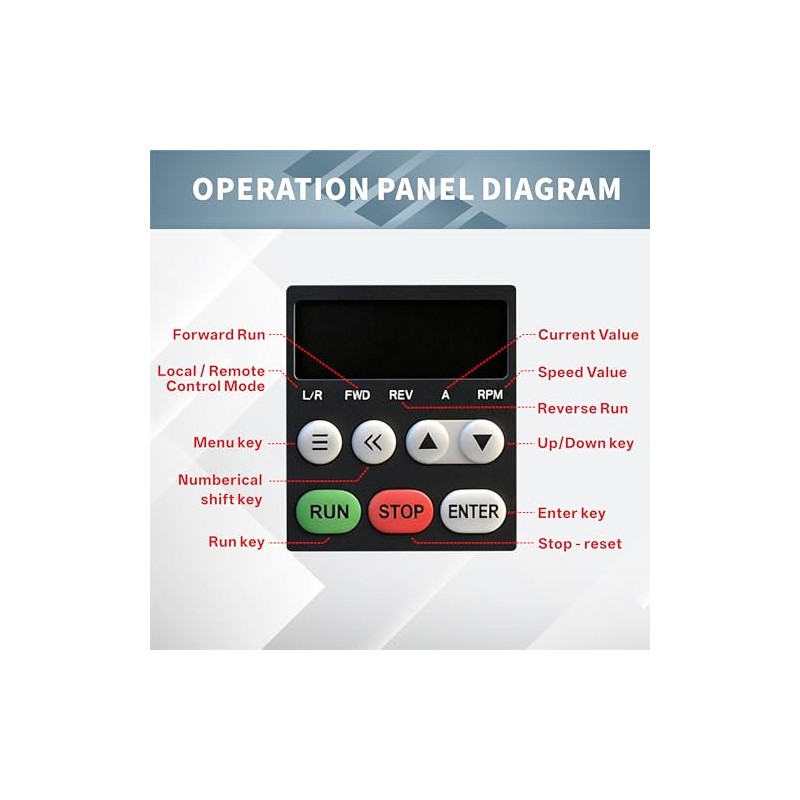 0.75kW/1hp VFD, 220V Single Phase Input to 220V 3 Phase