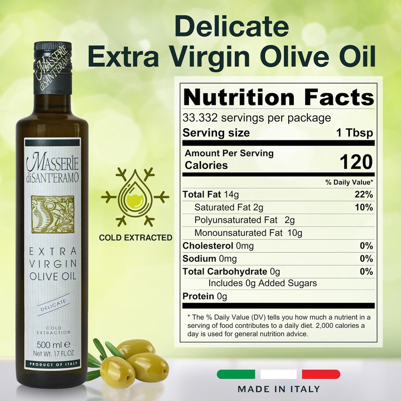 Masserie di Sant'Eramo Delicate Italian Extra Virgin Olive Oil Cold