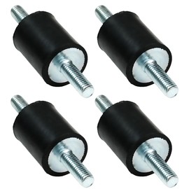 Selyse Pack of 4 Rubber Vibration Dampers, Shock Absorbers, Silentblock, Rubber Metal Insulators, Vibration Damper for Cars, Boats, Machines (VV M6 x 18/25 x 20 mm)