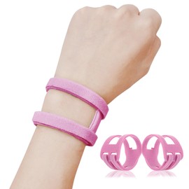 VerteLife Wrist Support for TFCC Tear, 2 pcs Adjustable Wrist Splint Ultra Thin Wrist Straps for Left & Right Hand, Wrist Brace for Weight Bearing Strain Exercise - Pink