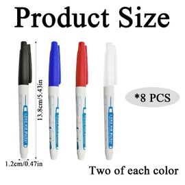 8 Pcs Tracer Marker Pen, Tracer Pencil, Marksman Marking Tool Woodworking Decoration Multi-Purpose Deep Hole Marker Pen Long Head Deep Hole Marker