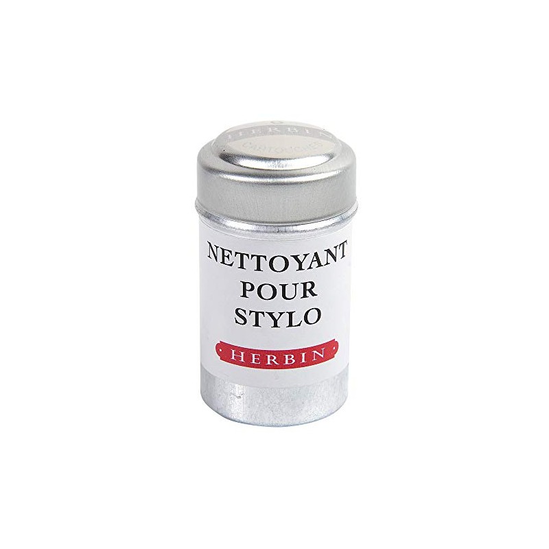 Herbin Cleaning Solution Cartridges for Fountain and Rollerball Pen, Pot