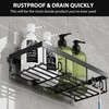 Moforoco Large Shower Caddy Shelf Organizer Rack, Self Adhesive Black